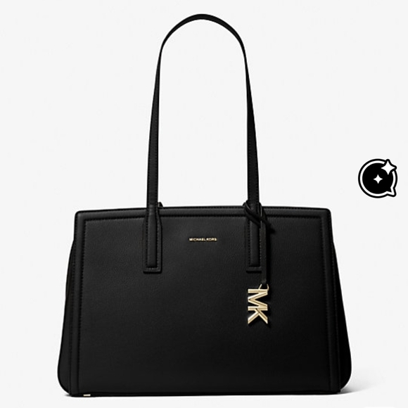 Michael Kors Black  Tote with Gold Accents